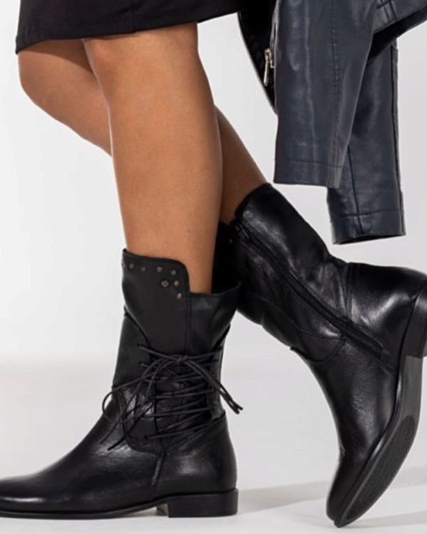 Bota Couro Cano Médio