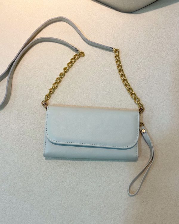 Bolsa Tiracolo em Couro Off White
