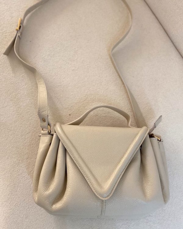 Bolsa Couro Ana Tiracolo Off White