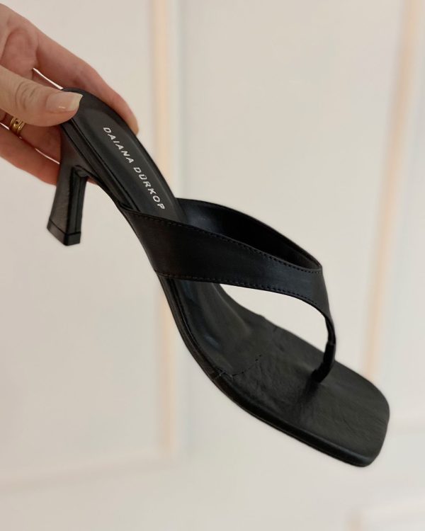 Tamanco Couro Flip Flop Preto