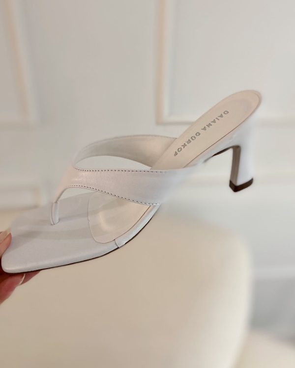 Tamanco Couro Flip Flop Branco