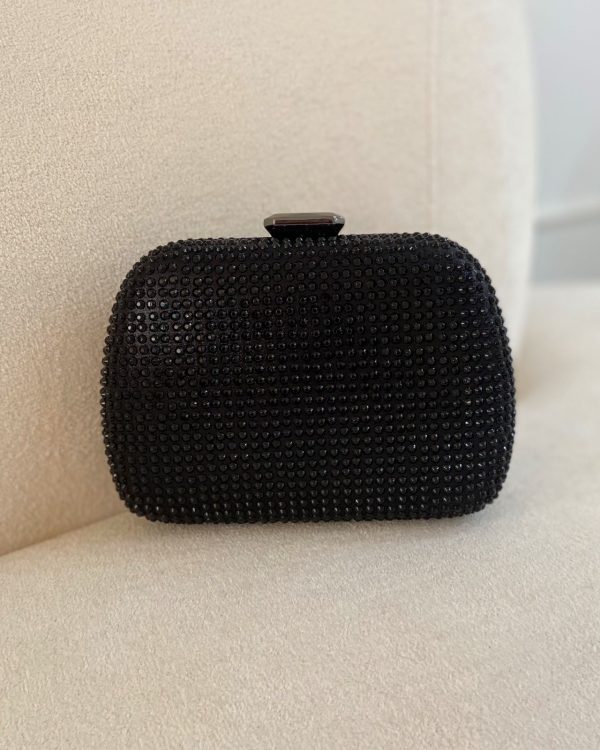 Bolsa Clutch Strass Preta