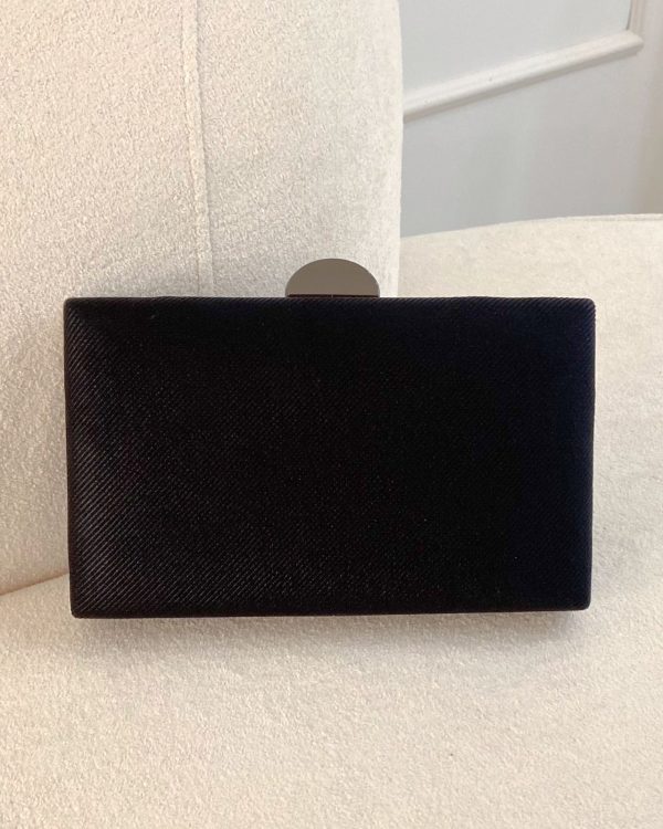 Bolsa Clutch Tecido Preta