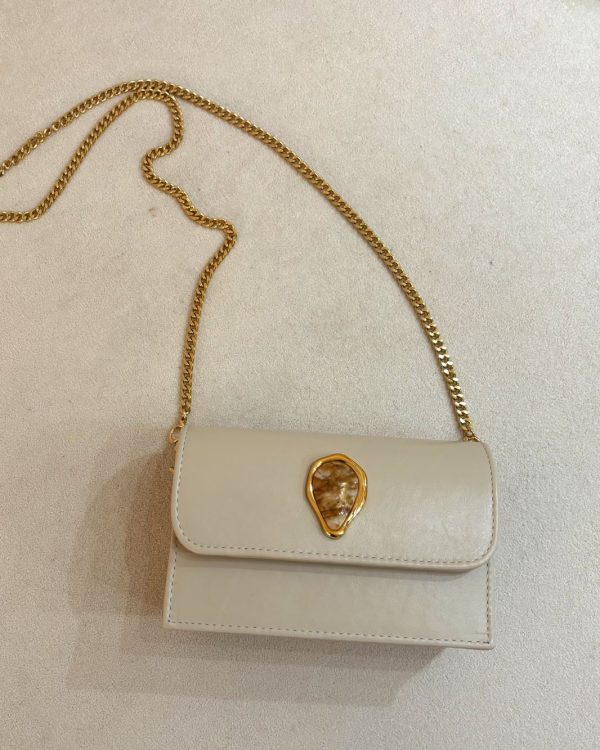 Bolsa Alice Couro Off White