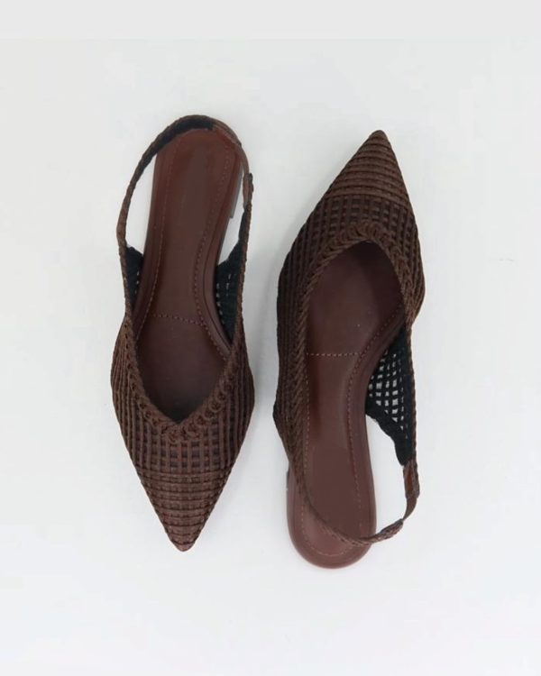 Sapatilha Slingback Marrom
