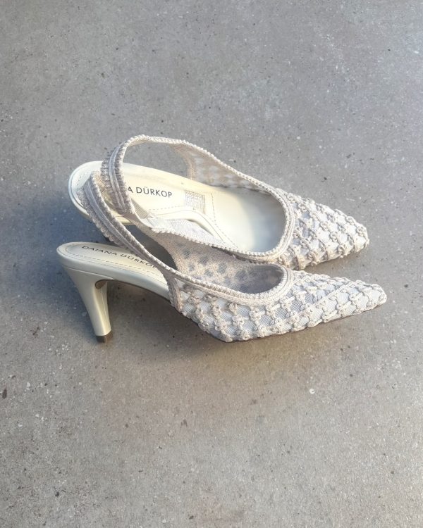 Scarpin Slingback Off White