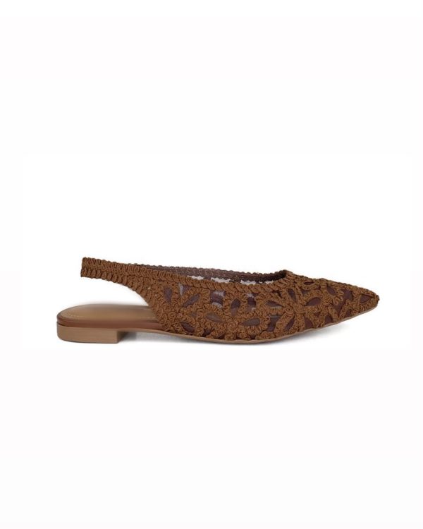 Slingback Tramada Marrom